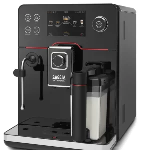 Gaggia Accademia Fully Automatic Espresso Machine, Bean-to-Cup Coffee Machine for Home and Office | Black ABS, Stainless Steel |New Model