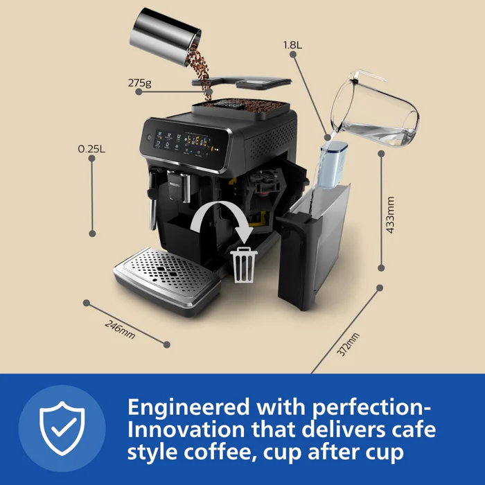 Philips Fully Automatic Espresso Machine - Manual Milk Frother - Image 6